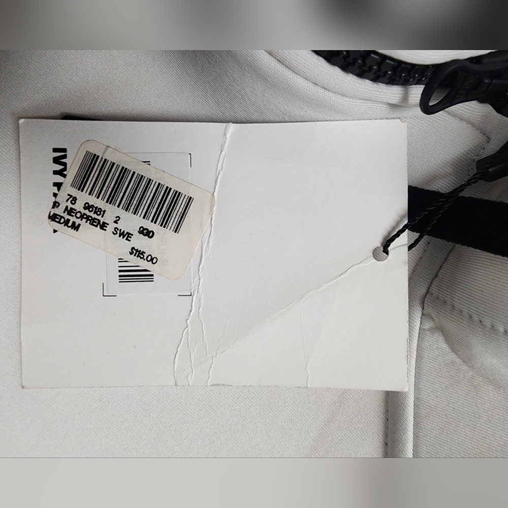 NWT Ivy Park Neoprene white and black sweatshirt Size M - Picture 10 of 10